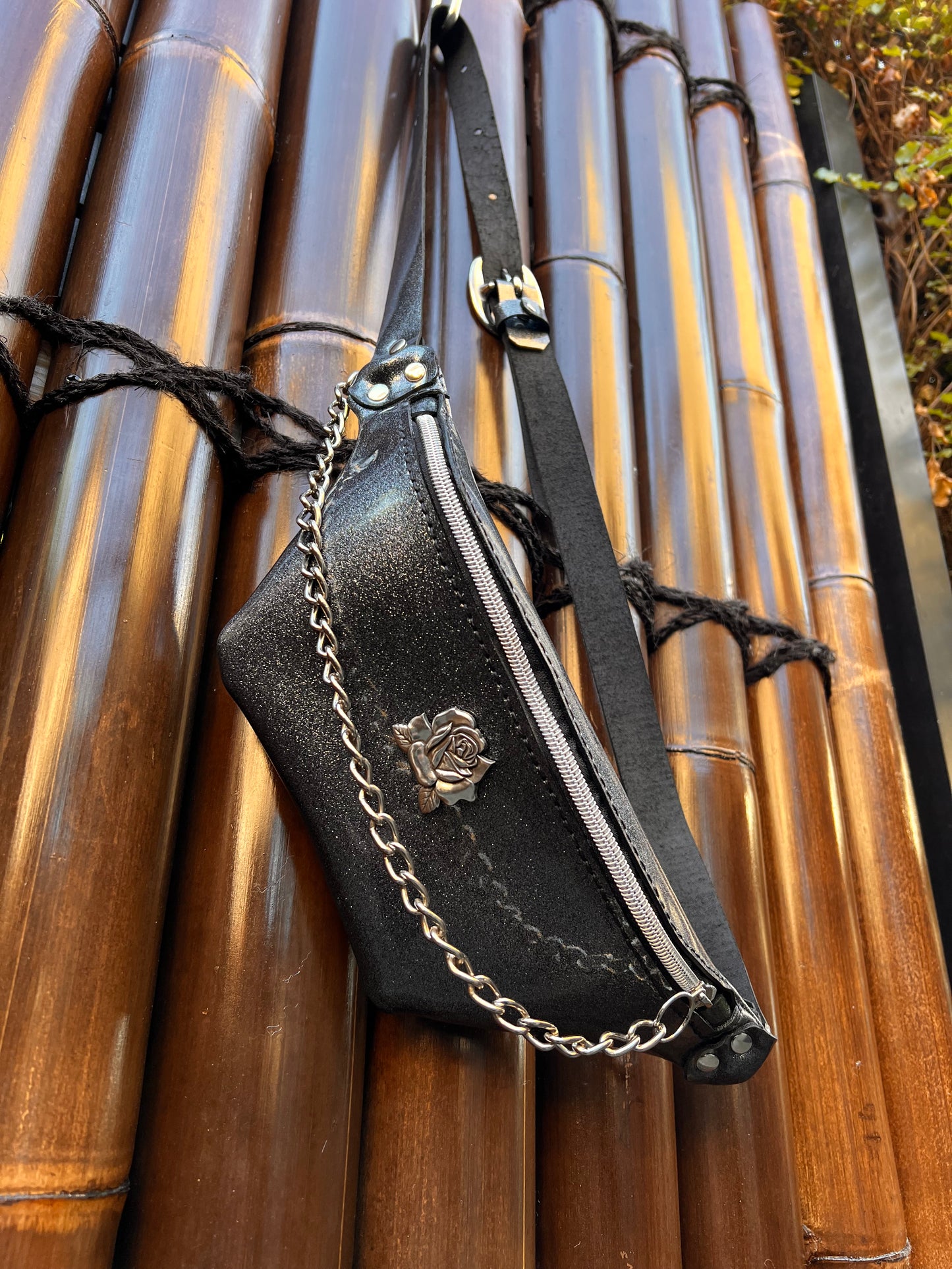 *Ready To Ship* Chrome Rose Bum Bag