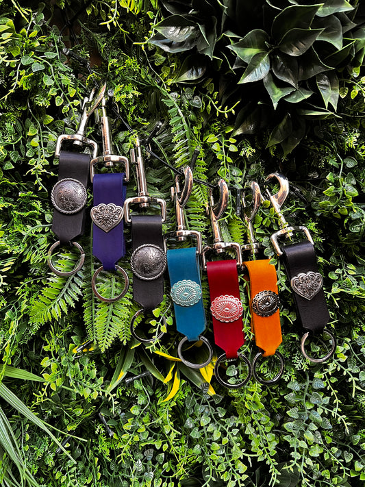 *Ready To Ship* Clip On Leather Keychains