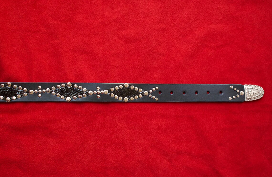 *Made To Order* The Snakeskin Studded Belt