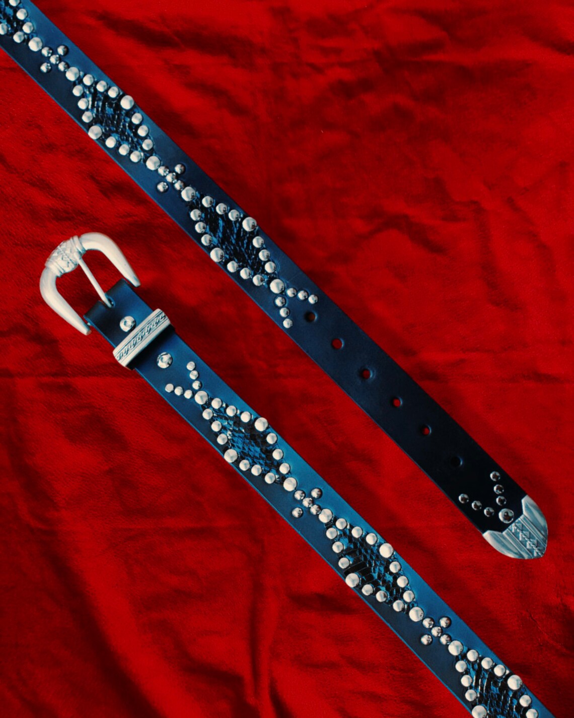 *Made To Order* The Snakeskin Studded Belt