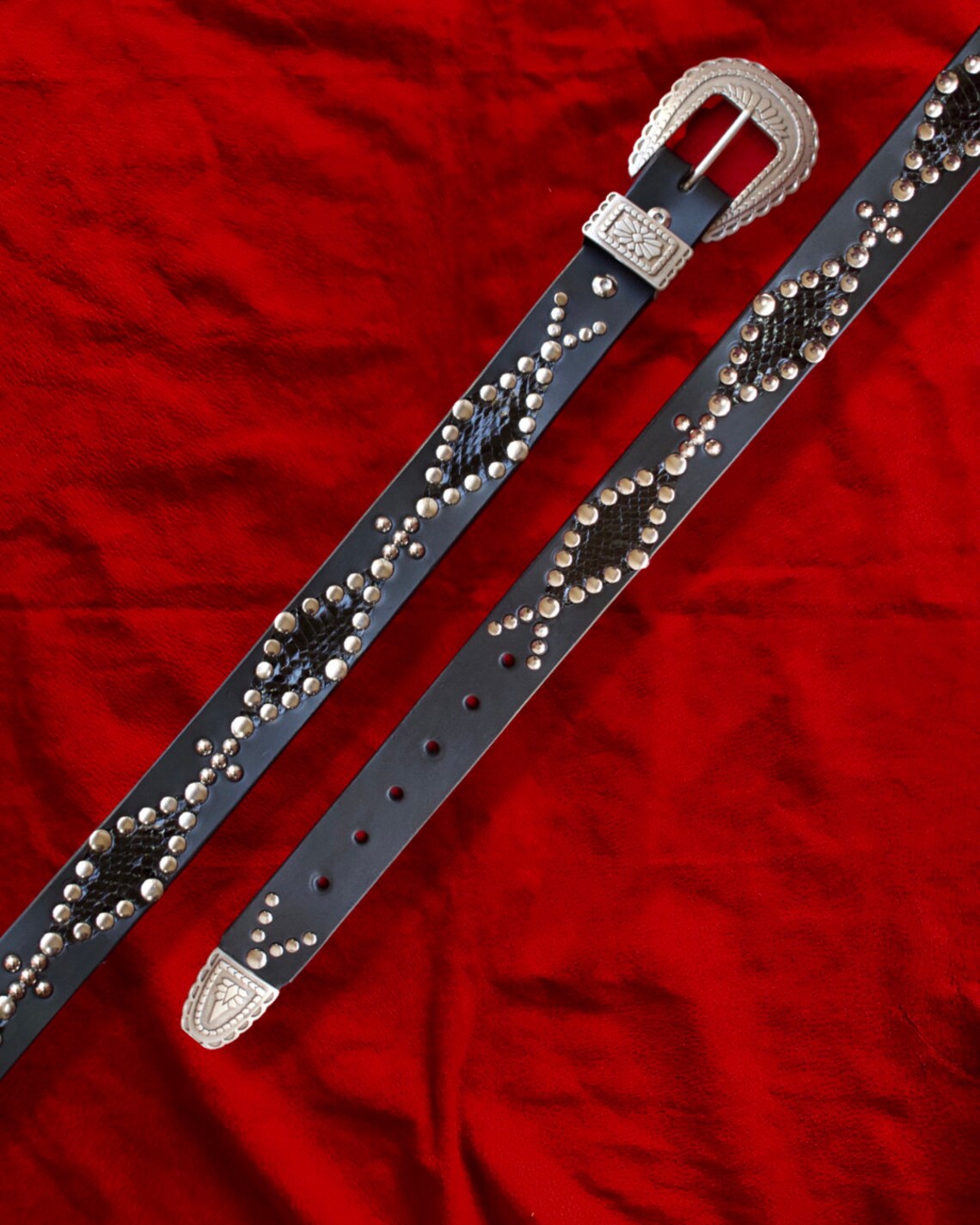 *Made To Order* The Snakeskin Studded Belt